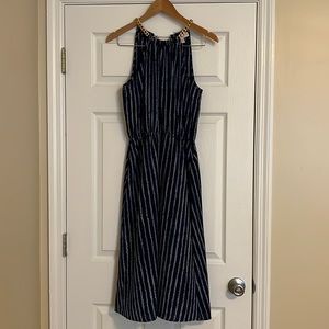 Michael Kors Halter Dress, Navy Blue, Size M
